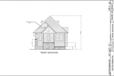Shergill Homes - Plans for Fort McMurray / Fort Mac; Custom Built Bungalow 1271 sq. ft front view