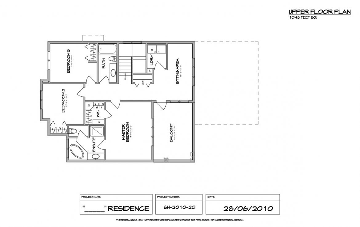Shergill Homes - Plans for Fort McMurray / Fort Mac; Two Storey 1805 sq ft upper floor plan