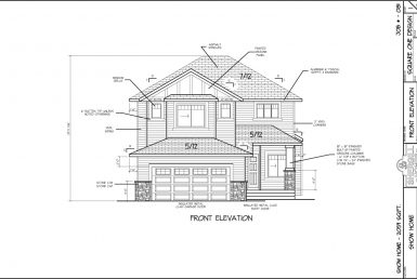 Shergill Homes - Plans for Fort McMurray / Fort Mac; ; Two Storey 2059 sq ft front elevation