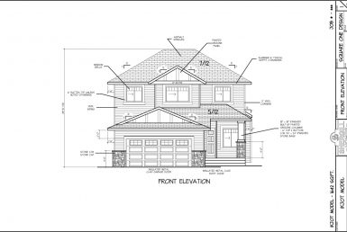 Shergill Homes - Plans for Fort McMurray / Fort Mac; Two Storey IKJOT 1642 sq ft front elevation
