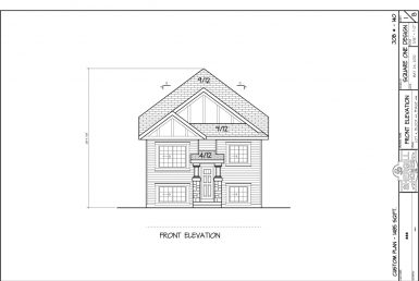 Shergill Homes - Plans for Fort McMurray / Fort Mac; ;Two Storey Modified Bungalow 1485 sq. ft Front View